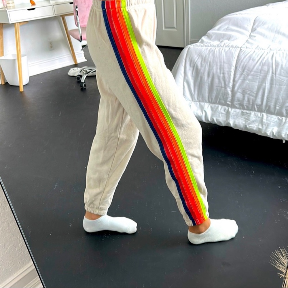 Aviator nation cream sweatpants